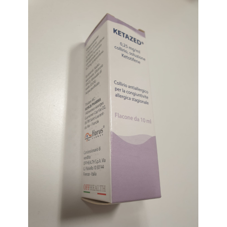 Ketazed 0,25 mg/ml Collirio per sollievo allergie oculari 10 ml Ketazed 0,25 mg/ml Collirio per sollievo allergie oculari 10 ml