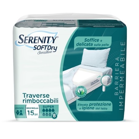 Serenity Soft Dry Sensitive Traversa 80x180 15 pezzi Serenity Soft Dry Sensitive Traversa 80x180 15 pezzi