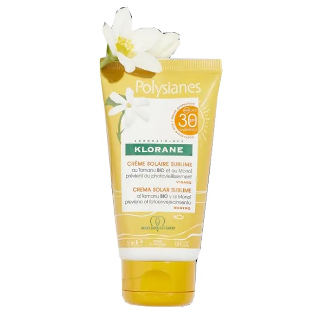 Klorane Les polysianes Crema Viso Tamanu Bio&Monoi SPF30 50 ml