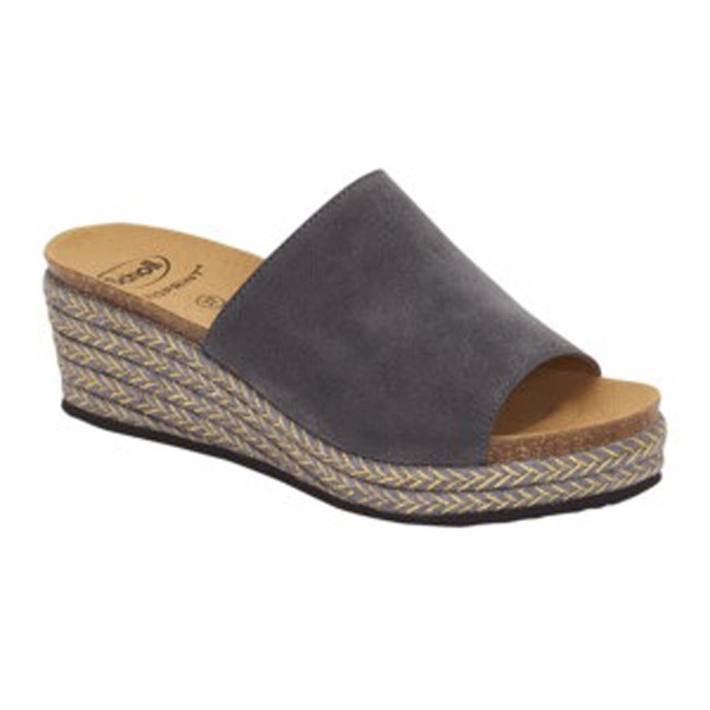 Calzatura malaga suede woman anthracite tecnologia bioprint materiale pelle scamosciata fodera tomaia microfibra fodera sottopie