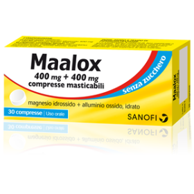 Maalox 400 mg + 400 mg, 30 Compresse Masticabili Limone