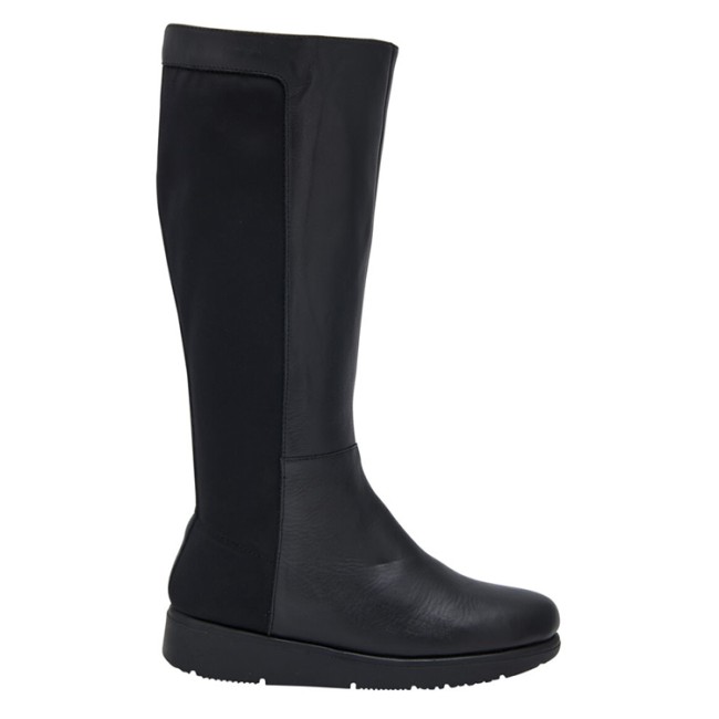 Gilly boot leather+elasticated stivale woman black 37