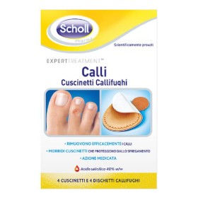 Scholl's  Cerotti Callifughi - confezione con 4 morbidi cerotti + 4 dischetti callifughi