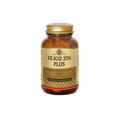 Solgar Oligo Zinco Plus per le difese immunitarie 50 tavolette masticabili Solgar Oligo Zinco Plus per le difese immunitarie 50 tavolette masticabili