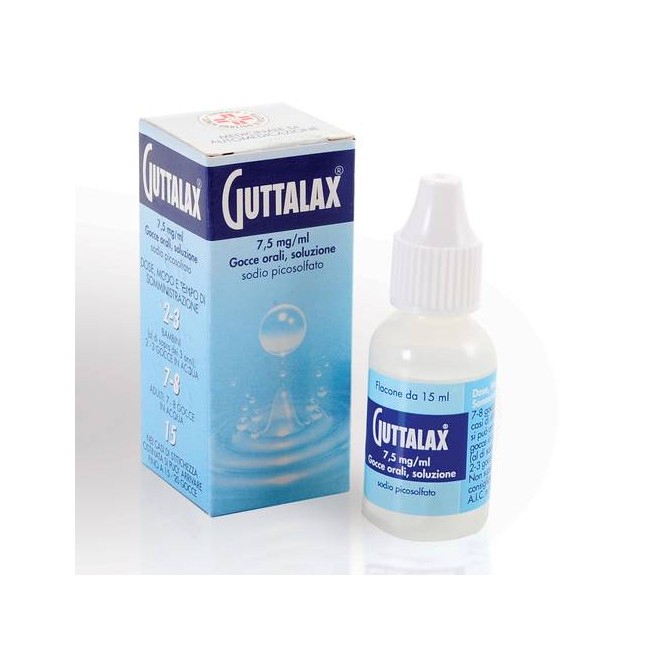 Guttalax 7,5 mg/ml gocce orali soluzione  7,5 mg/ml gocce, soluzione orale flacone da 15 ml