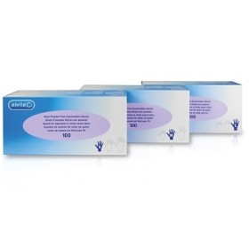 Alvita guanti in vinile senza polvere taglia m 100 pezzi