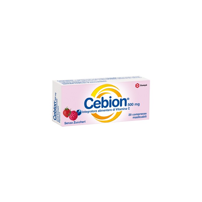 Cebion Masticabile Vitamina C Frutti Di Bosco Senza Zucchero  500mg 20 Compresse