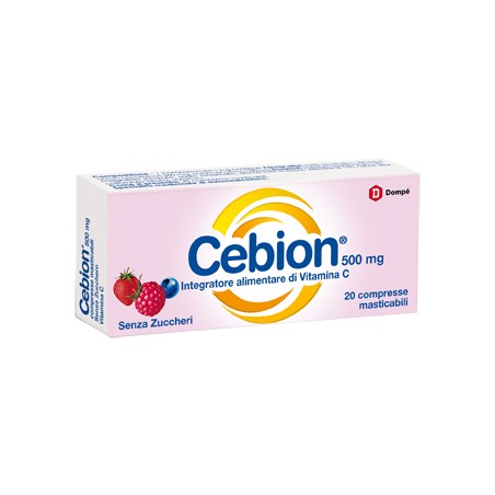 Cebion Masticabile Vitamina C Frutti Di Bosco Senza Zucchero 500mg 20 Compresse Cebion Masticabile Vitamina C Frutti Di Bosco Senza Zucchero 500mg 20 Compresse