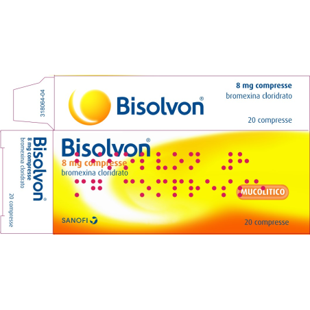 Bisolvon 8 mg per tosse grassa 20 compresse Bisolvon 8 mg per tosse grassa 20 compresse