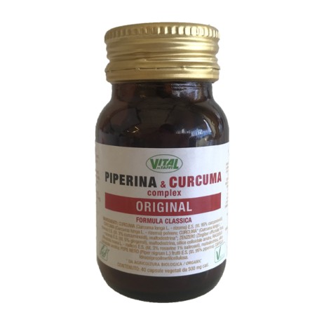 Piperina&curcuma complex bio 40 capsule 500 mg Piperina&curcuma complex bio 40 capsule 500 mg