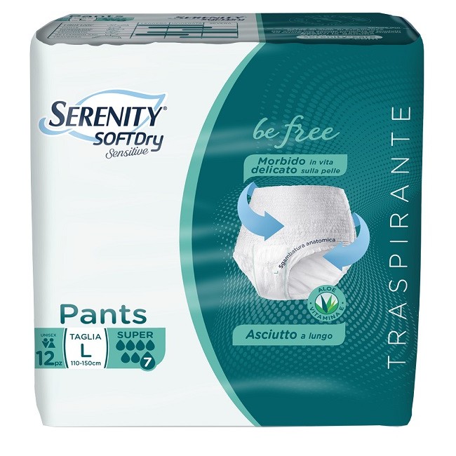 Serenity pants sd sensitive be free super l 12 pezzi Serenity pants sd sensitive be free super l 12 pezzi