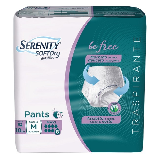 Serenity pants sd sensitive be free maxi m 10 pezzi Serenity pants sd sensitive be free maxi m 10 pezzi