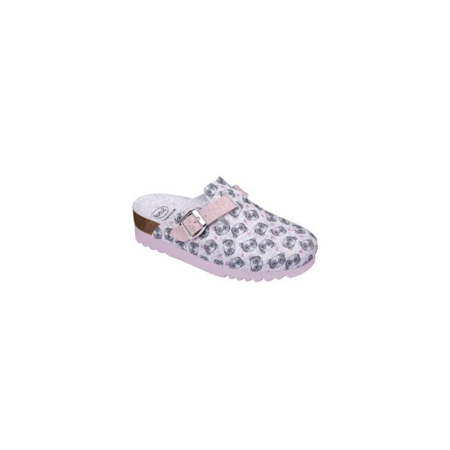 Calzatura amiata 2,0 printed felt woman light grey/pink 38