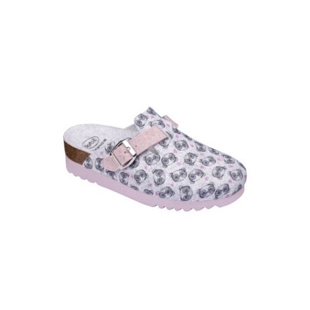 Calzatura amiata 2,0 printed felt woman light grey/pink 38