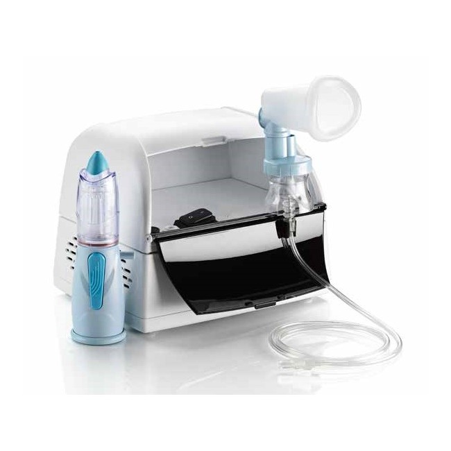 Aerosol Sistema Modulare Nebula Con Ampolla M2000+maschera+soluzione Nasale Rinowash Per Terapie Inalatorie