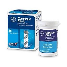 Strisce reattive per test glicemia contour next 25 pezzi