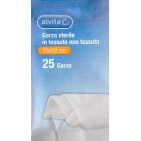 Alvita garza sterile in tessuto non tessuto 10x10cm 25 pezzi