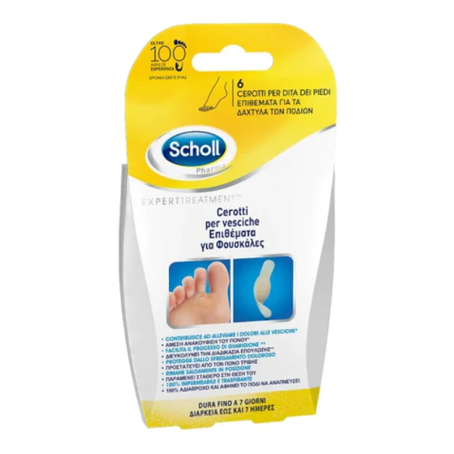 Cerotto Scholl Vescica Dita Piede 6 Pezzi