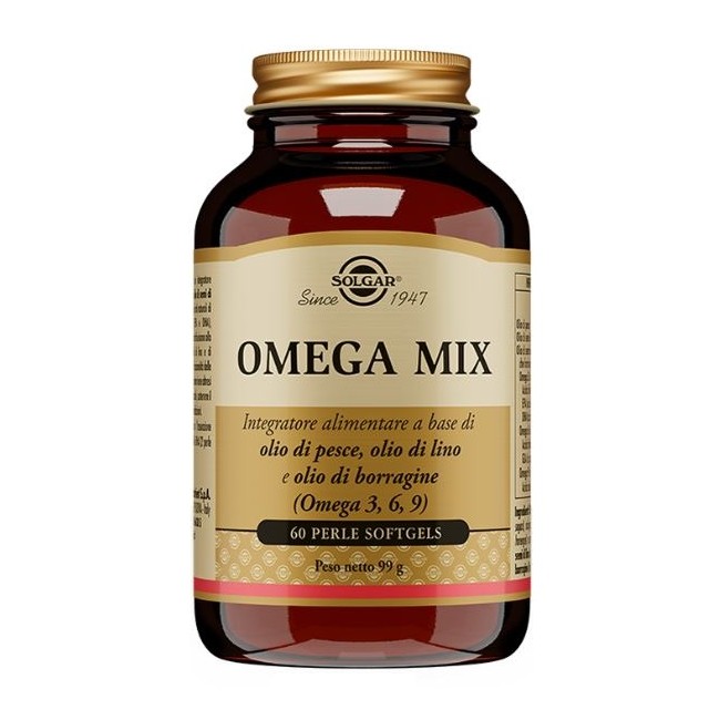 Solgar Omega Mix Integratore con Omega 3, 6 e 9 60 perle