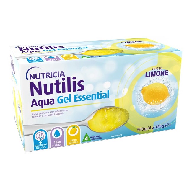 Nutilis aqua gel limone 4 pezzi da 125 g Nutilis aqua gel limone 4 pezzi da 125 g
