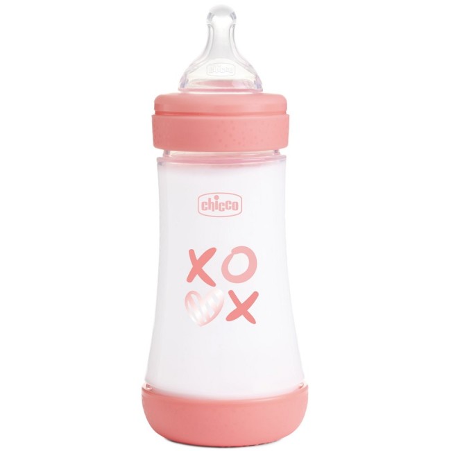Chicco biberon p5 240ml med silicone girl Chicco biberon p5 240ml med silicone girl