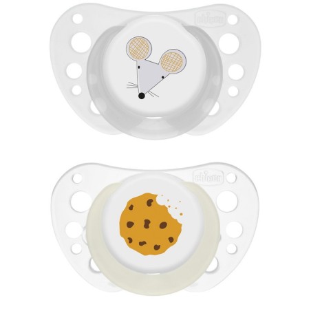 Chicco succhietti air grigio lumi silicone 16-36 mesi 2 pezzi Chicco succhietti air grigio lumi silicone 16-36 mesi 2 pezzi