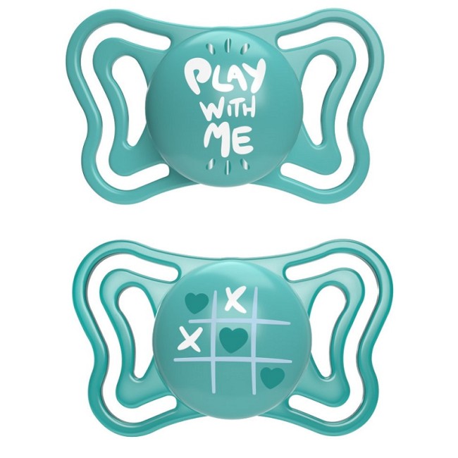 Chicco succhietto light azzurro silicone 16-36m 2 pezzi Chicco succhietto light azzurro silicone 16-36m 2 pezzi