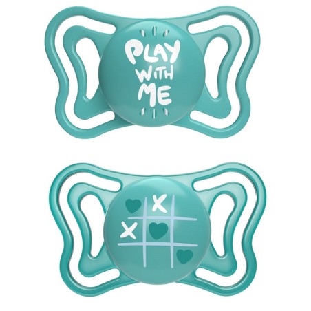 Chicco succhietto light azzurro silicone 16-36m 2 pezzi Chicco succhietto light azzurro silicone 16-36m 2 pezzi