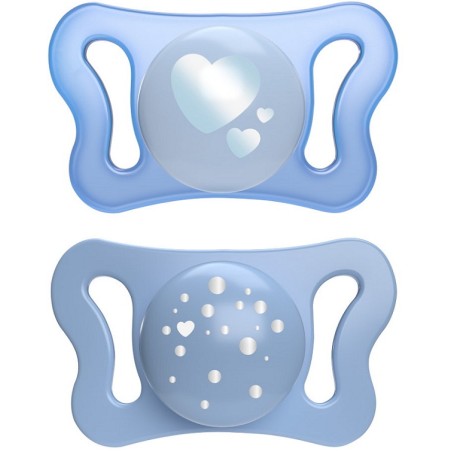 Chicco succhietto micro azzurro silicone 0-2m 2 pezzi Chicco succhietto micro azzurro silicone 0-2m 2 pezzi