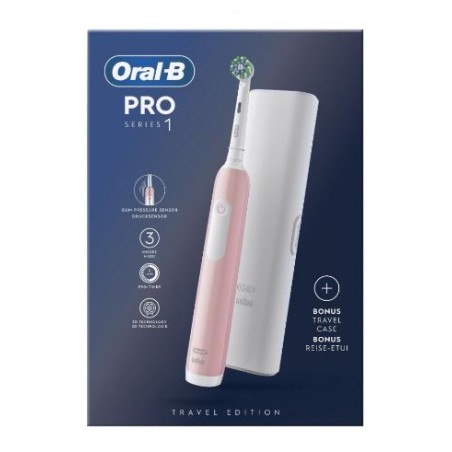 Oralb pro 1 rosa spazzolino elettrico+tc Oralb pro 1 rosa spazzolino elettrico+tc