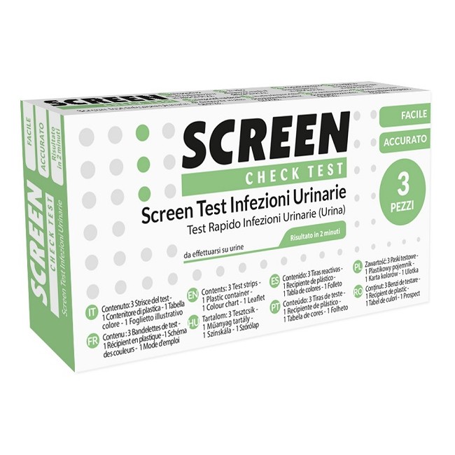 Screen Italia Screen Test Leucociti Sangue Nitrito E Proteina Urina Screen Test Infezioni Vie Urinarie 3 Pezzi