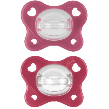 Chicco Dual Soft Succhietto Rosa 16-36 Mesi 2 Pezzi Chicco Dual Soft Succhietto Rosa 16-36 Mesi 2 Pezzi
