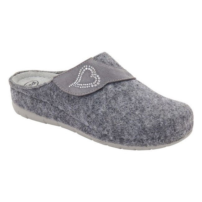 Scholl Calzatura Bruges Wool+suede W Light Grey Tomaia Lana+pelle Scamosciata Fodera Tomaia Sfoderato Sottopiede Pelle Scamoscia