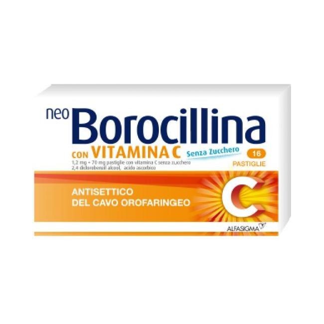 Neoborocillina 1, 2Mg 70mg 16 Pastiglie Vitamina C Senza Zucchero