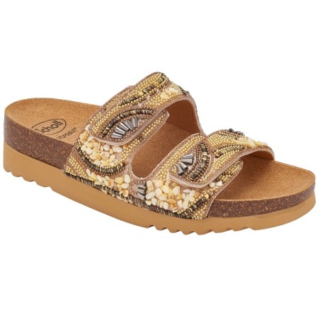 Scholl Calzatura Lisboa 2 Straps Microfibre+beads W Beige 41 Scholl Calzatura Lisboa 2 Straps Microfibre+beads W Beige 41
