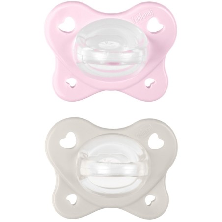 Chicco Dual Soft Succhietto Rosa 2-6 Mesi 2 Pezzi Chicco Dual Soft Succhietto Rosa 2-6 Mesi 2 Pezzi