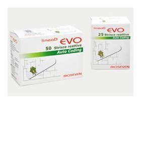 Bioseven Strisce Misurazione Glicemia Linea D Evo 25 Pezzi