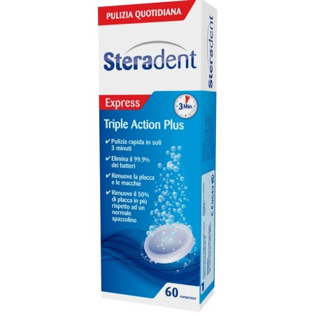 Steradent Triple Action Plus Igienizzanti per dentiere