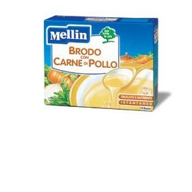 Mellin Brodo Carne Pollo 10 Bustine x 5 g