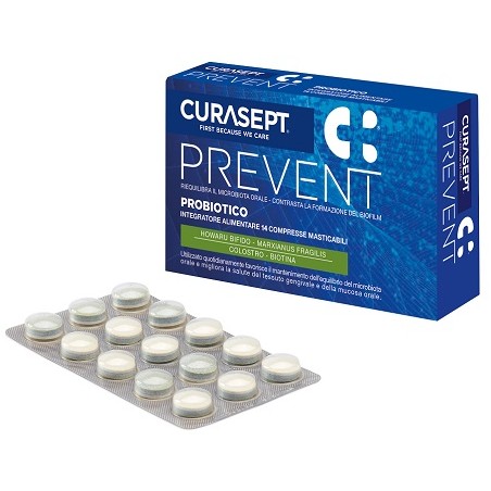 Curasept Prevent Probiotico 14 Compresse Masticabili Curasept Prevent Probiotico 14 Compresse Masticabili