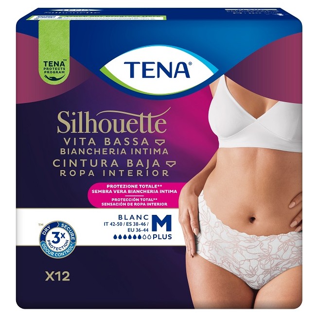 Essity Pannolone A Mutandina Assorbente Tena Silhouette Plus White Medium 12 Pezzi