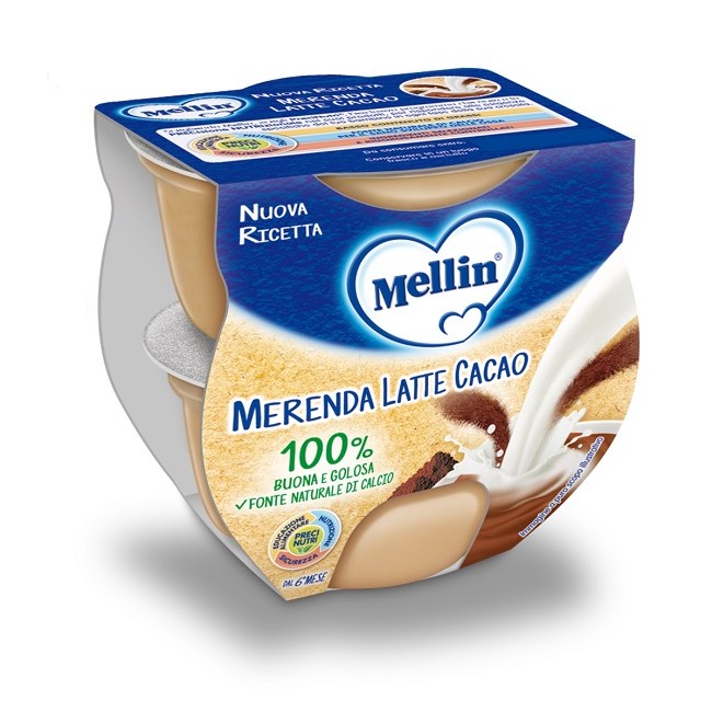 Danone Mellin Merenda Latte Cacao 2 X 100 G Danone Mellin Merenda Latte Cacao 2 X 100 G