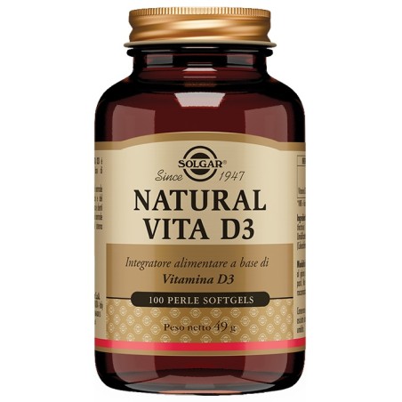Solgar Natural Vita D3 100 Perle Solgar Natural Vita D3 100 Perle