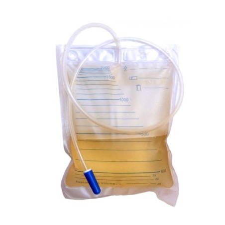 Sacca da letto per raccolta urina da 2 litri senza scarico tubo 130cm 30 pezzi Sacca da letto per raccolta urina da 2 litri senza scarico tubo 130cm 30 pezzi