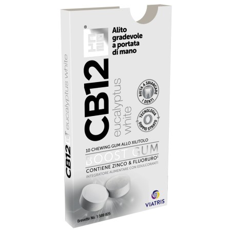 Meda Pharma Cb12 Boost Eucalyptus White 10 Chewing Gum Meda Pharma Cb12 Boost Eucalyptus White 10 Chewing Gum