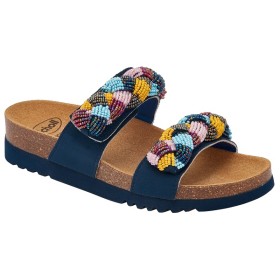 Scholl Calzatura Nice Microfibre+beaded Bride W Navy Blue/multi 38