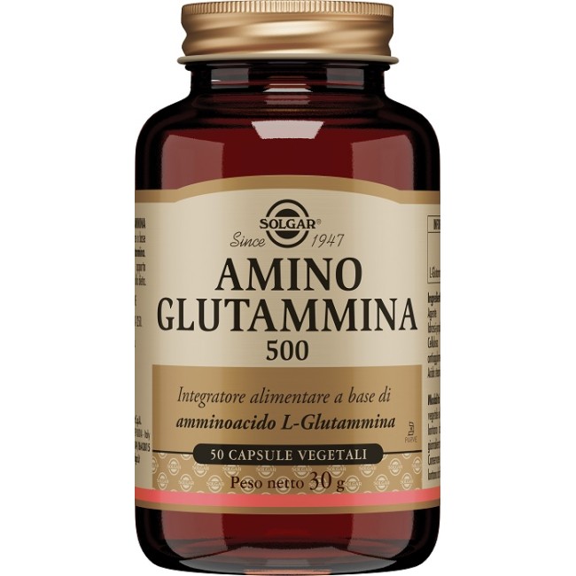 Solgar Amino Glutammina 500 50 Capsule Vegetali