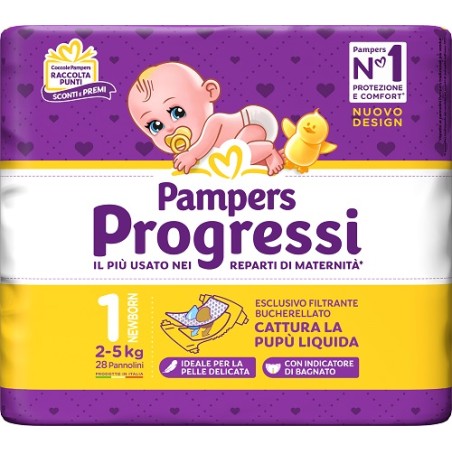 Fater Pampers Progressi Newborn Pannolino 1 2-5kg 28 Pezzi Fater Pampers Progressi Newborn Pannolino 1 2-5kg 28 Pezzi