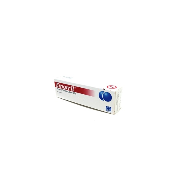 Emorril 10 mg/g + 15 mg/g crema rettale 1% + 1,5% crema tubo 40 g Emorril 10 mg/g + 15 mg/g crema rettale 1% + 1,5% crema tubo 40 g