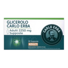 Glicerolo Carlo Erba Adulti 18 supposte 2250mg